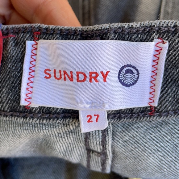 Sundry for Anthropologie Gray Cheetah Stripe Jeans - Picture 9 of 10